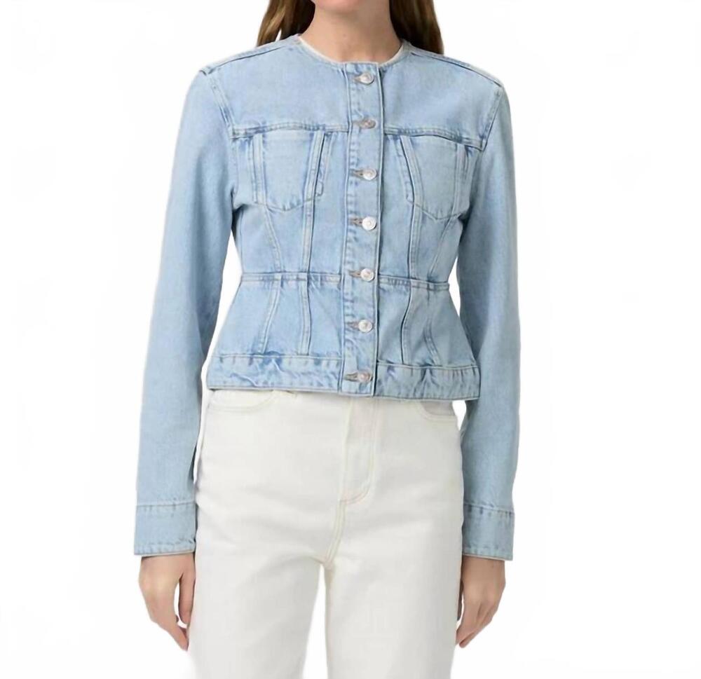 NEW PAIGE isara denim jacket in blue